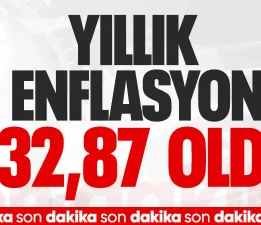 YILLIK ENFLASYON % 32,87 OLDU